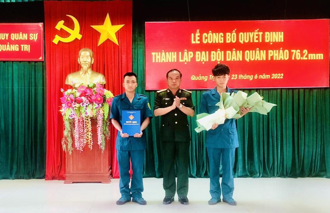 Quyết định thành lập Đại đội Dân quân Pháo binh huyện Hướng Hóa