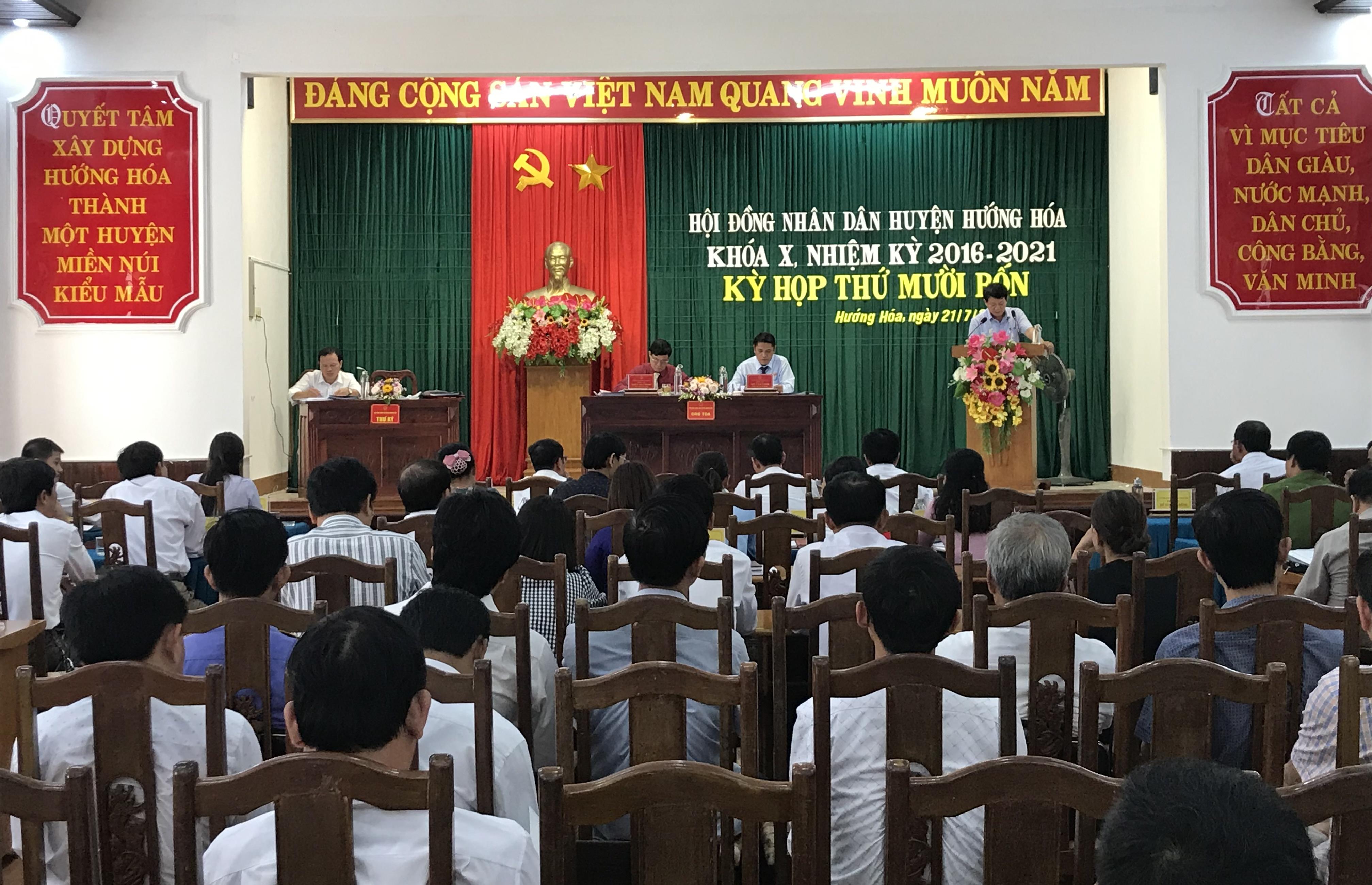 Kỳ họp thứ 14, HĐND huyện Hướng Hoá khoá X nhiệm kỳ 2016 - 2021